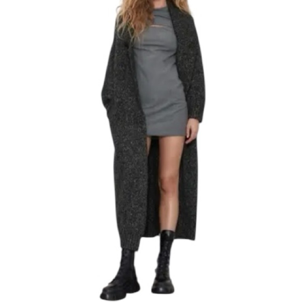 Zara Long Knitted Open Front oversized Cardigan